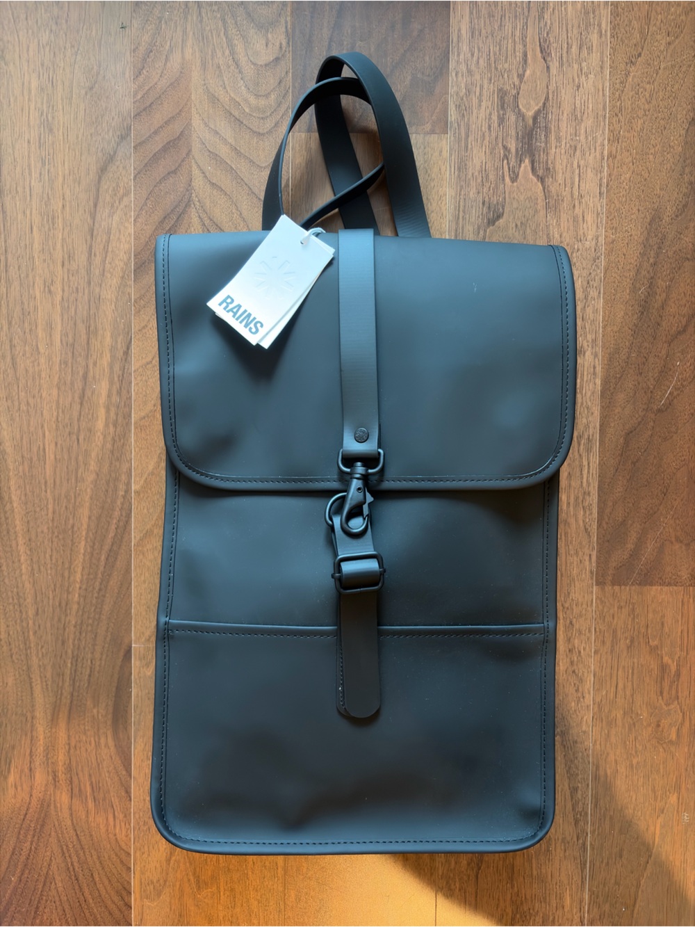 NEW Rains Waterproof Backpack Black - Picture 5 of 9